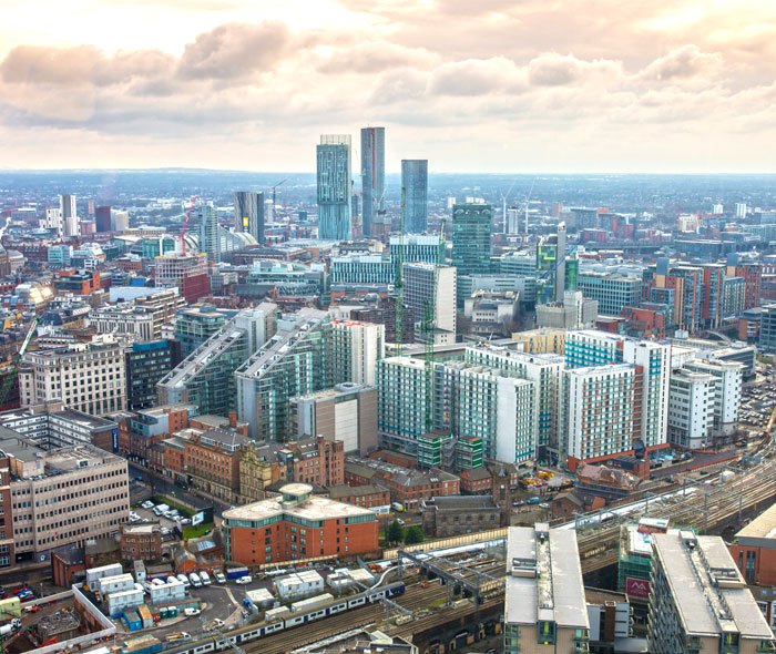 Skyline view of Manchester